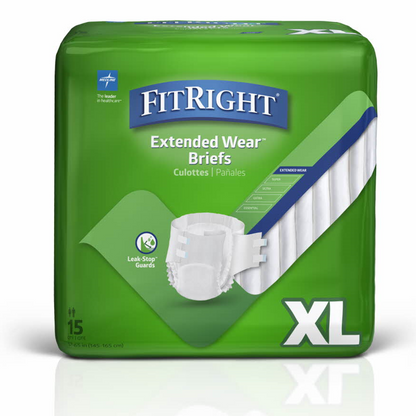 Medline FitRight Extended Wear™ Brief Wrap, X-Large, 57–65" (145–165 cm)