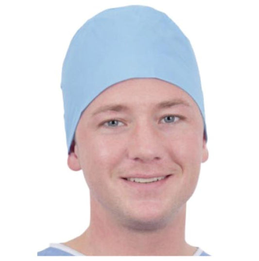 Medline Surgical Cap (SMS Scrim Reinforced and Viscose Elasticated). Pack of 100
