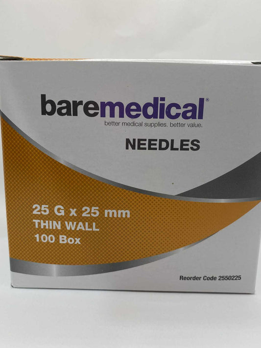 Bare Medical Needle Thin Wall 25G X 25mm;25G X 38mm