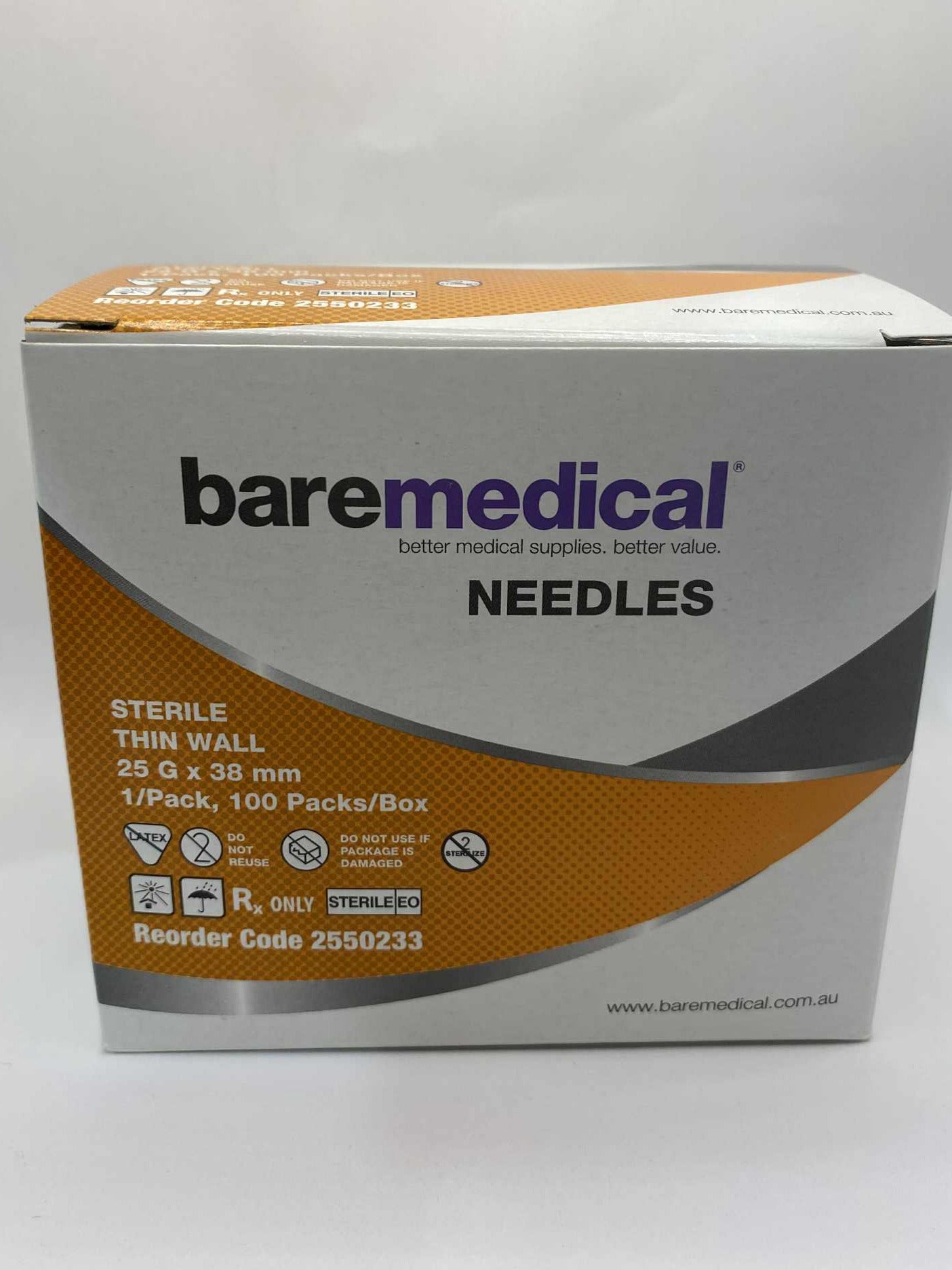 Bare Medical Needle Thin Wall 25G X 25mm;25G X 38mm