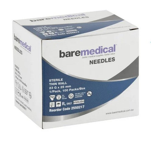 Bare Medical Needle Thin Wall 25G X 25mm;25G X 38mm