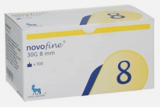 Novofine Insulin Pen Needles Pack of 100 (Size: 30G 8mm, 32G 4mm, 32G 6mm)