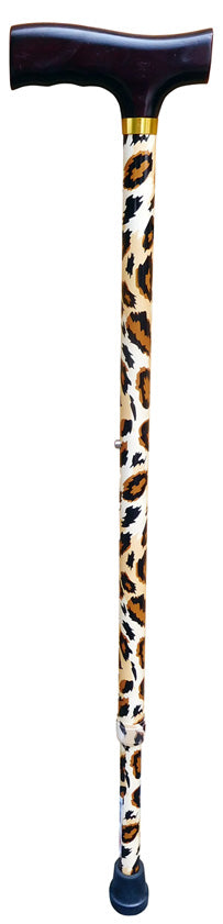 Surgical Basics Walking Stick Leopard Pattern Adjustable 72-95cm