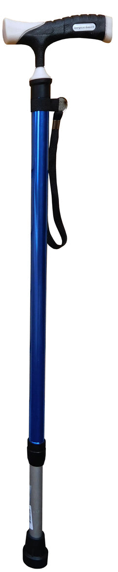 Surgical Basics Walking Stick Blue Adjustable Non-slip Handle With Strap 72-95cm