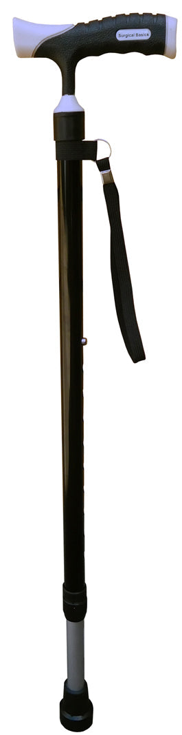 Surgical Basics Walking Stick Black Adjustable Non-slip Handle 72-95cm