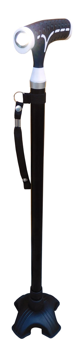 Surgical Basics Walking Stick Soft Grip Handle And Torch 71-94cm
