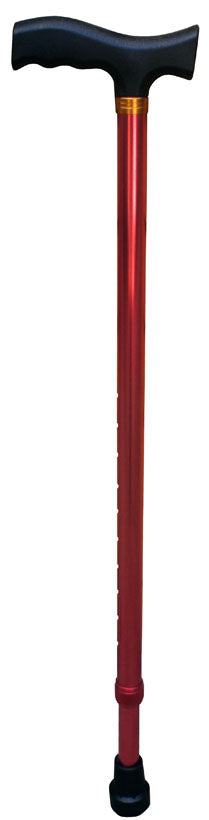 Surgical Basics Walking Stick Red Adjustable Plastic Handle 72-95cm