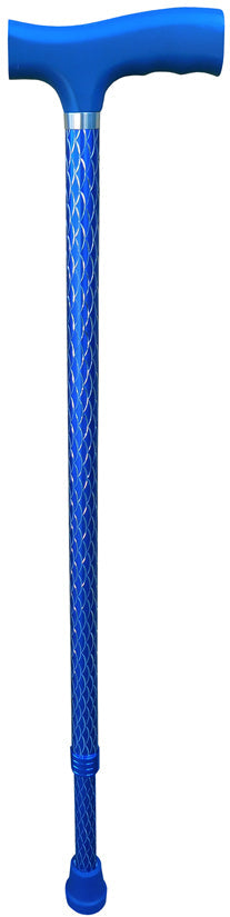 Surgical Basics Walking Stick Blue Engraved Adjustable 72-95cm