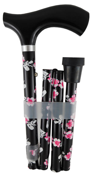 Surgical Basics Walking Stick Blossom Folding Adjustable 73-85cm