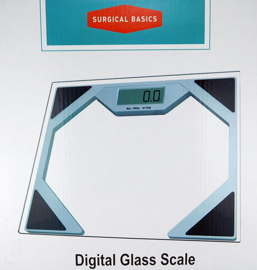 Surgical Basics Electronic Scale Clear Glass (max 180kg)