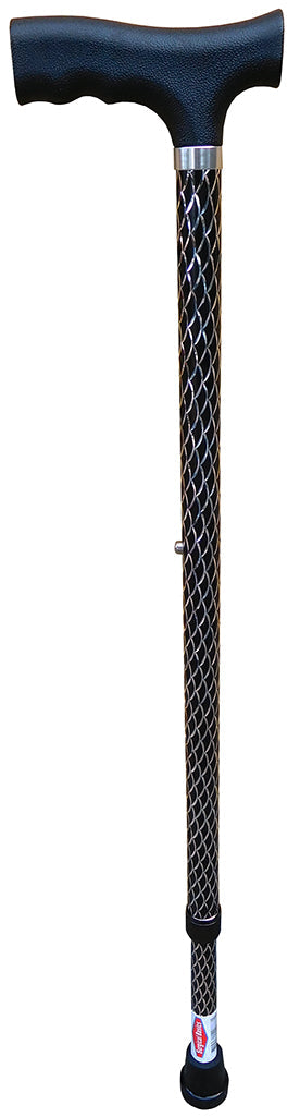 Surgical Basics Walking Stick Black Engraved Adjustable 72-95cm
