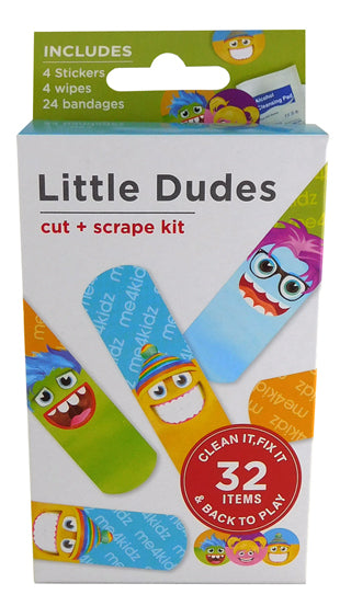 Surgical Basics Little Dudes Cut &amp; Scrape Kit 32 Per Pack