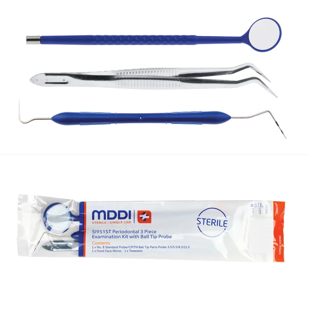 MDDI (2,3 Piece) Periodontal Examination Kit with CPITN-C Probe (Box of 100)
