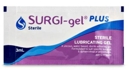 Surgi Gel Plus Sterile Lubricating Gel 3gm (Size Each and Pack of 144 sachets)