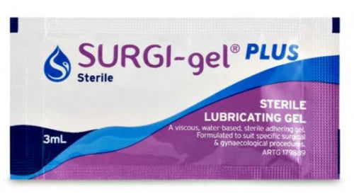 Surgi Gel Plus Sterile Lubricating Gel 3gm (Size Each and Pack of 144 sachets)