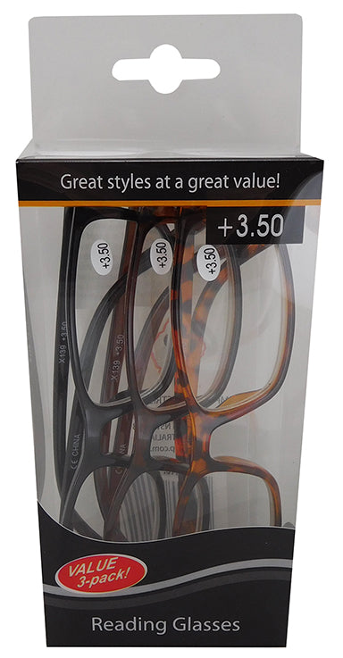 Reading Glasses 3pk 3.5 Strength