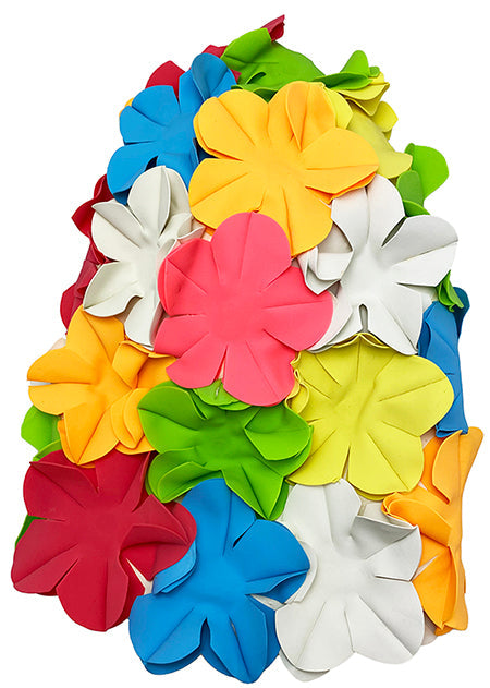 Rubber Floral Swim Cap Pastel Multi
