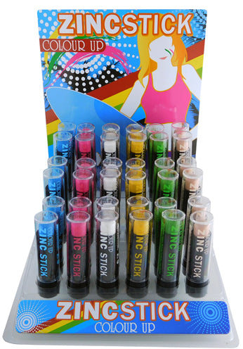 Zinc Stick 6 Assorted Colours Display of 36