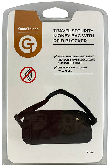 Goodthings Travel Security Money Bag With RFID