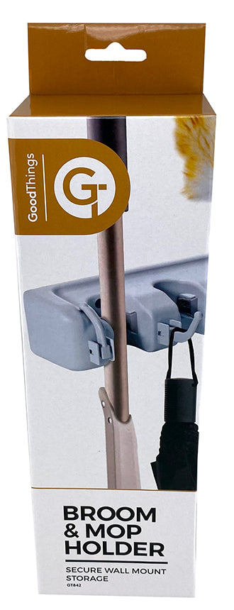 Goodthings For Home Broom & Mop Holder White 3 Position
