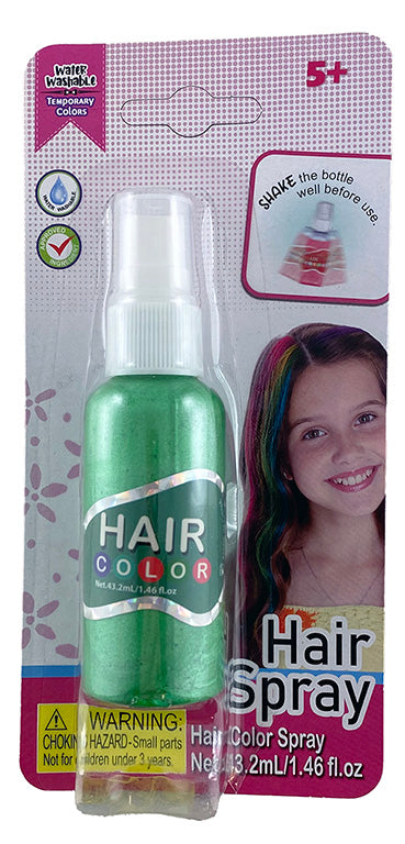Coloured Hair Spray (Water Based) 48ml Green – Water Washable Cleanup