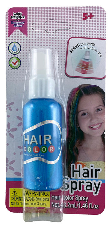 Coloured Hair Spray (Water Based) 48ml Blue – Water Washable Cleanup