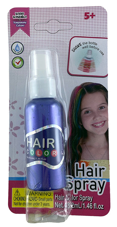 Coloured Hair Spray (water Based) 48ml Purple – Water Washable Cleanup