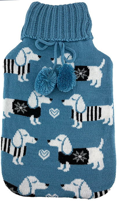 Hot Water Bottle Cover Knit Dachshund – Fits Standard 2l Bottle