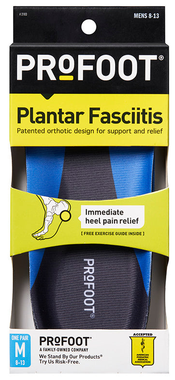 Profoot Plantar Fasciitis Orthotic Men Size 8-13