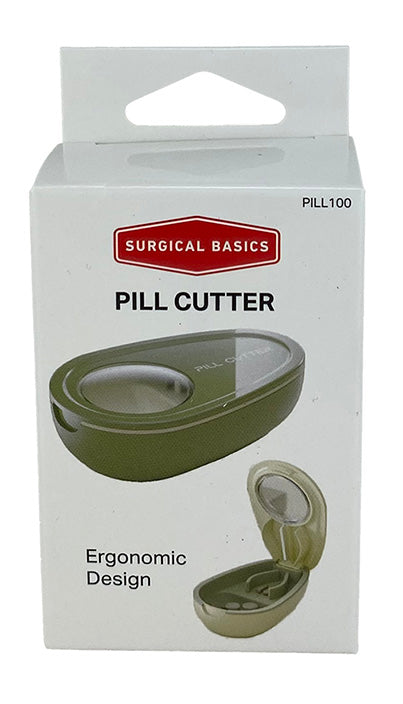 Surgical Basics Ergo Pill Cutter – Avo Green With Removable Silicone Insert