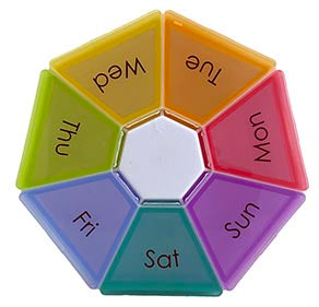 Surgical Basics Heptagon Pill Box 10.3 X 10.3 X 5cm