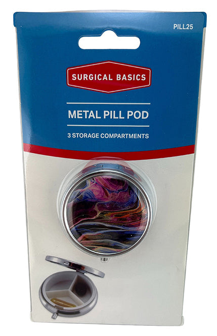 Surgical Basics Pill Pod Metal With 3 Compartments