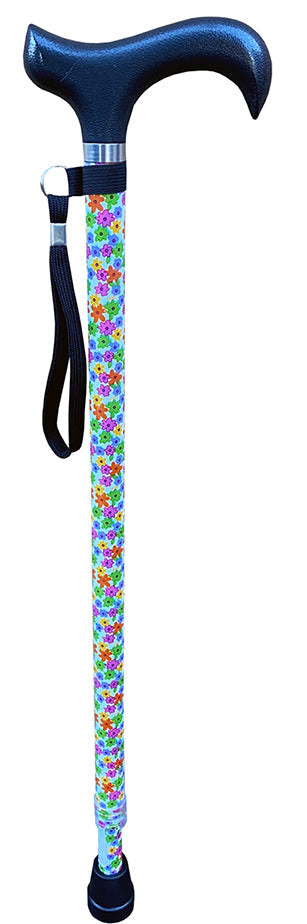 Surgical Basics Walking Stick Bright Floral Adjustable 72-95cm