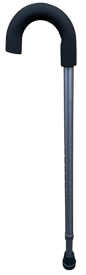 Surgical Basics Walking Stick Matte Gunmetal Adjustable 75-98cm