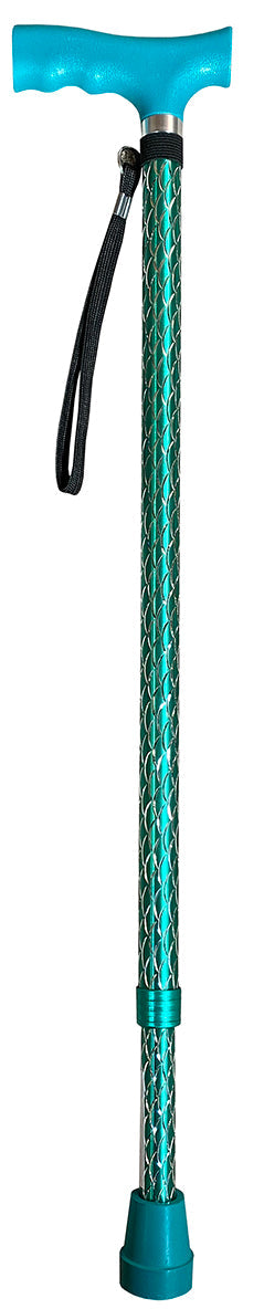 Surgical Basics Walking Stick Emerald Engraved Adjustable 72-95cm