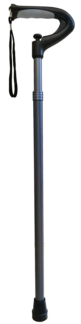 Surgical Basics Walking Stick Pewter Push Button Adjustable 66-106cm