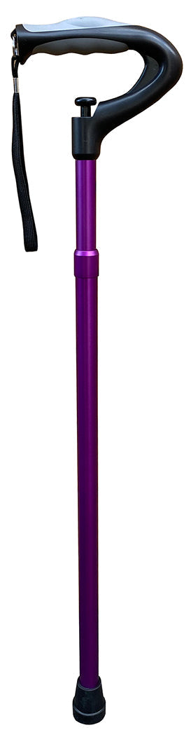 Surgical Basics Walking Stick Purple Push Button Adjustable 66-106cm