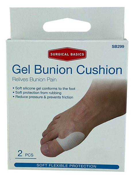 Surgical Basics Gel Bunion Cushion 2 Pack – Relieves Pressure And Friction