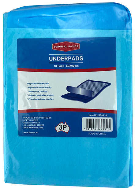 Surgical Basics Underpads 60x90cm 10pk