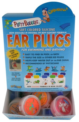 Putty Buddies Ear Plug Floating (7 Colours) Display of 36