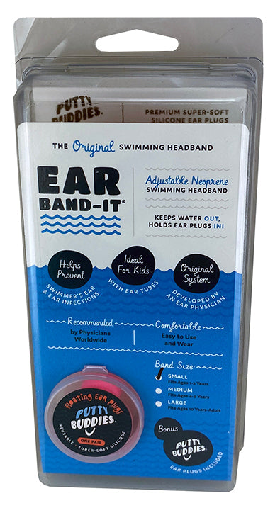 Putty Buddies Ear Band-it Large With Ear Plug 10y+ 52-61cm (5 Colours)