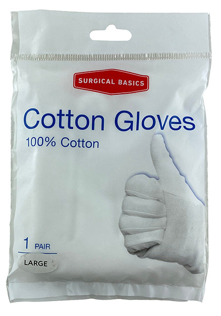Surgical Basics Cotton Gloves Large