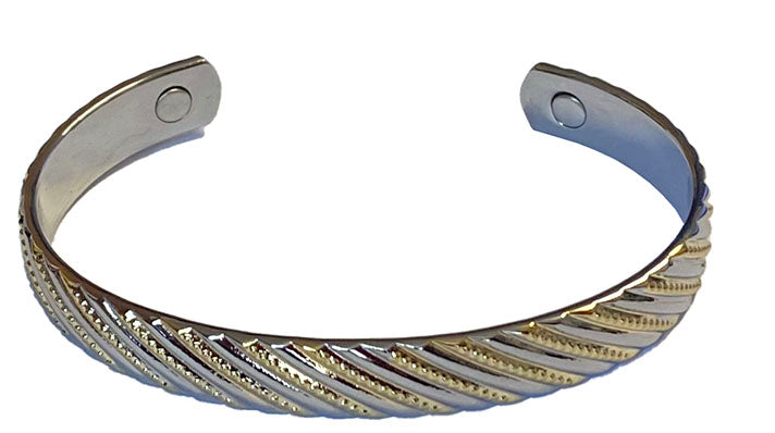 Magnetic Wrist Bangle Gold/silver Twist