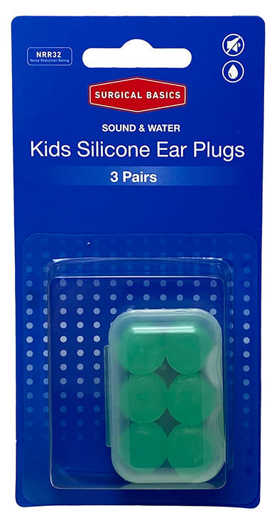 Surgical Basics Kids Silicone Ear Plugs 3 Pairs