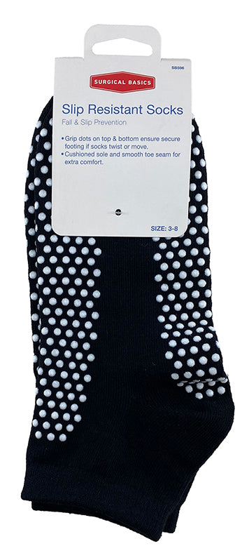 Surgical Basics Slip Resistant Grip Socks Size 3-8