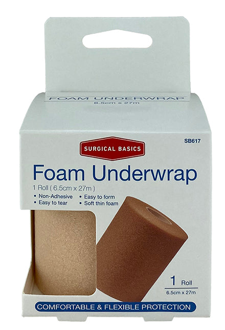 Surgical Basics Foam Under Wrap Tan (6.5cm X 27m)