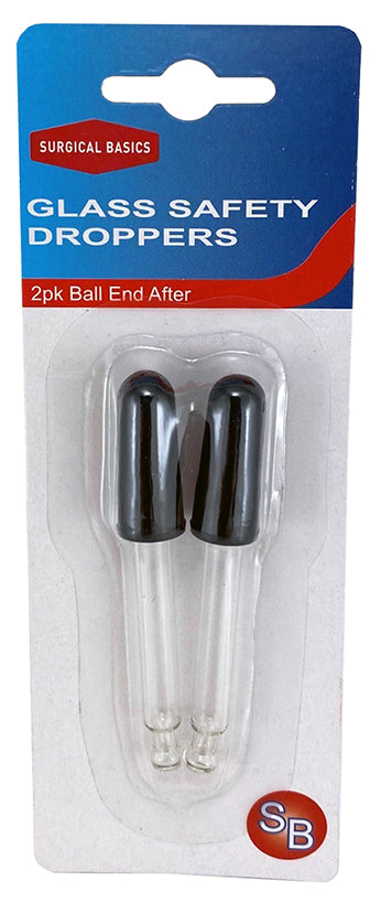 Surgical Basics Glass Safety Droppers (ball End) 2 Pack – Used To Count Drops