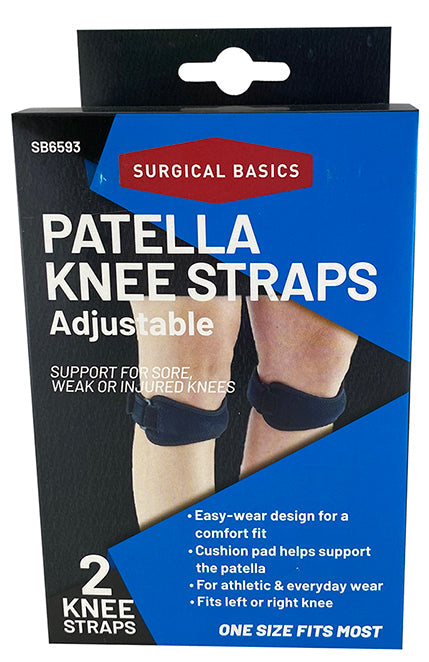 Surgical Basics Patella Knee Straps Adjustable 2 Pack