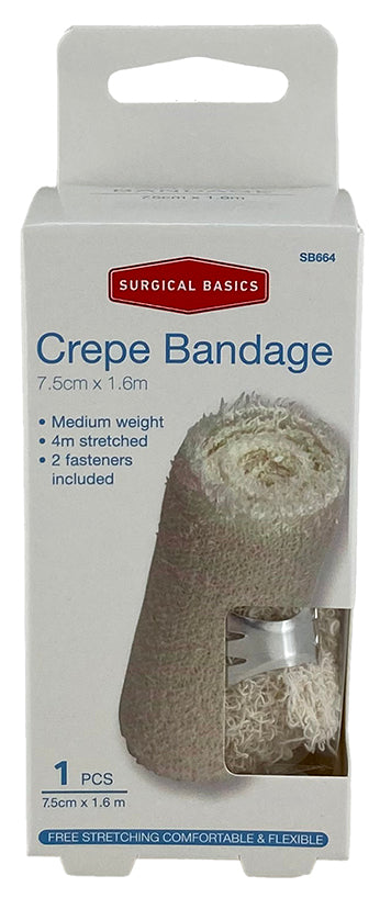 Surgical Basics Crepe Bandage (7.5cm X 1.6m)