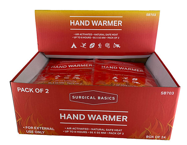 Surgical Basics Hand Warmer (9.5 X 5.5cm – 2 Pack) Display of 24